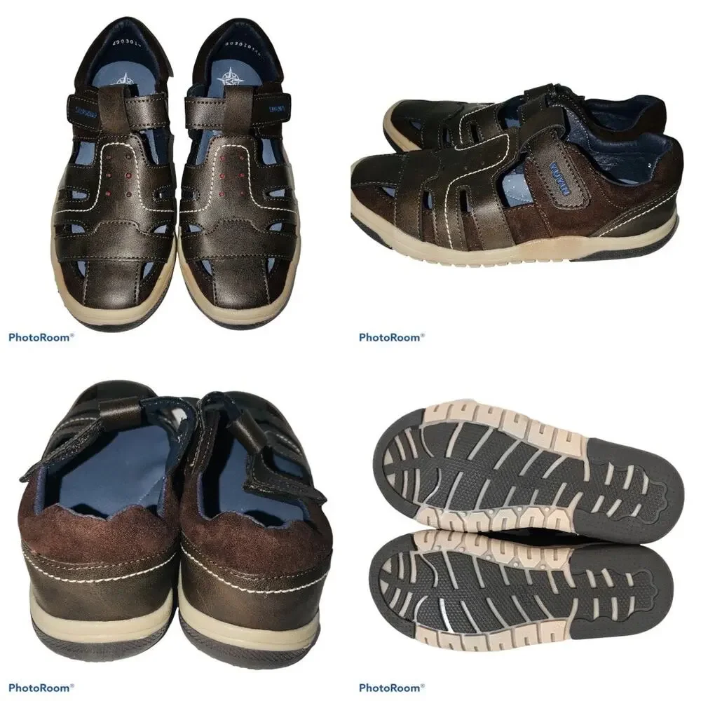 Yuyin Lykan Boys Leather Sneaker/Sandals Size Eur 21.5 US 5.5-6